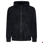 KAM Embossed Zip Thru Hoody - black